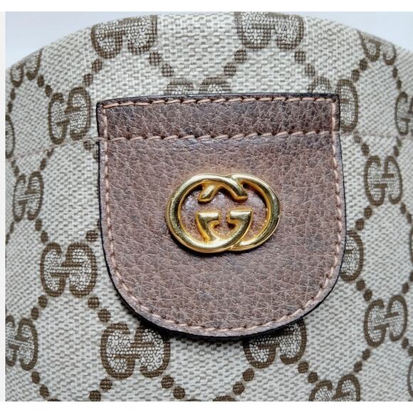 Vintage Gucci Clutch Bag Brown PVC - Picture 5 of 10